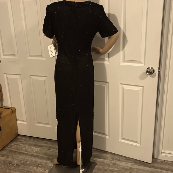 NWT VINTAGE 80’S LAURENCE KAZAR SILK SEQUIN EVENING GOWN FROM HOLT RENFREW SZ S - Picture 8 of 13